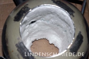 Keramikfasermatte 2 lagen eingebaut